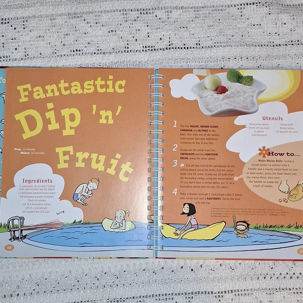 Kids Cook! Betty Crocker Spiral Bound Hardcover 2007 Recipes Techniques Age 8-12